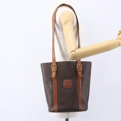 Celine Vintage Macadam Tote bag Canvas and Leather