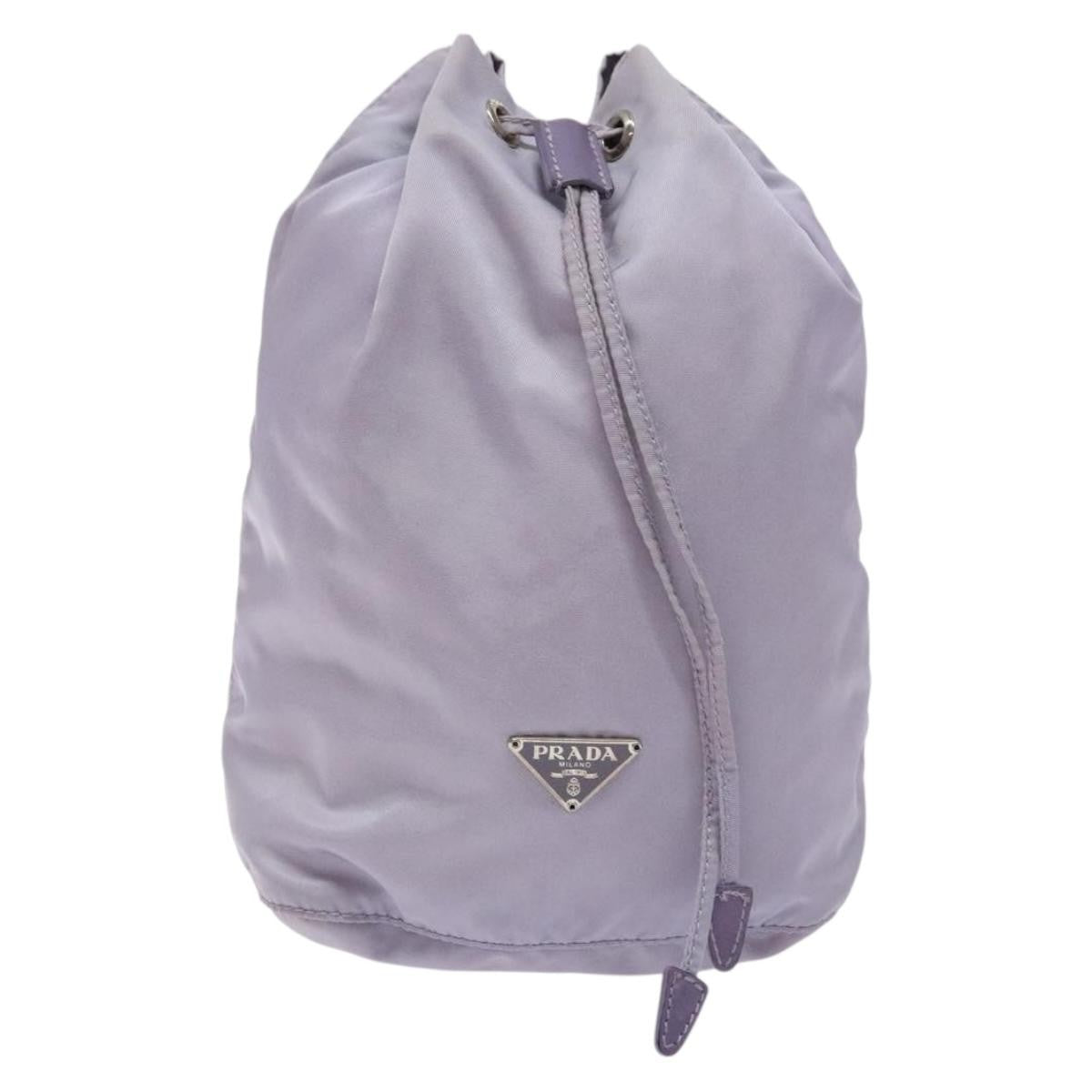 Prada Vela Drawstring Bucket Pouch Tessuto