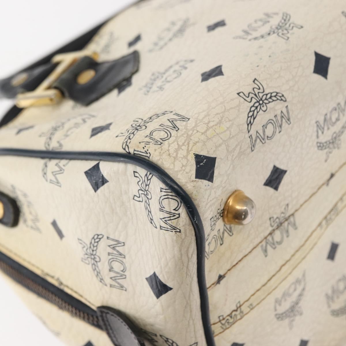 MCM Visetos Handbag Canvas and Leather