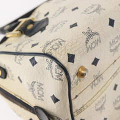 MCM Visetos Handbag Canvas and Leather