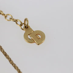 Christian Dior CD Pendant Necklace Metal