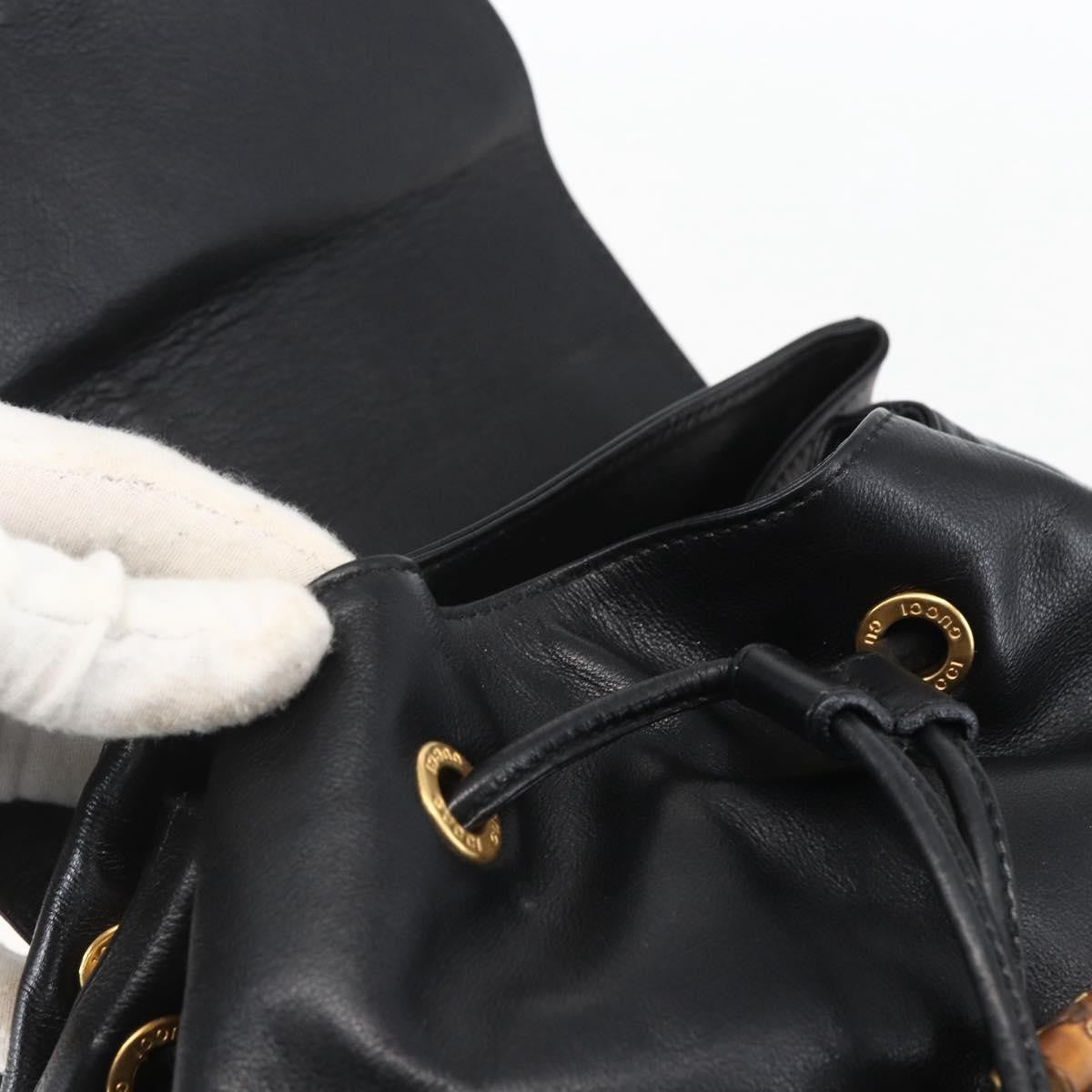Gucci Vintage Bamboo Backpack Leather