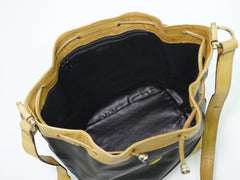 Celine Triomphe Drawstring Bucket Bag Leather