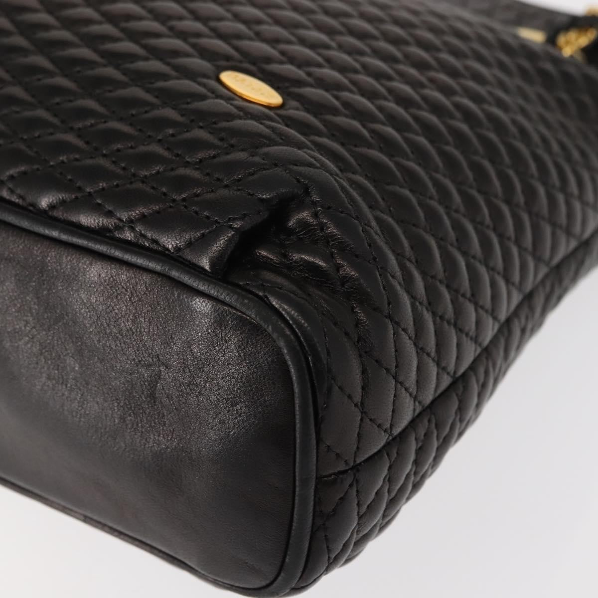 Bally Vintage Chain Shoulder Bag Quilted Leather