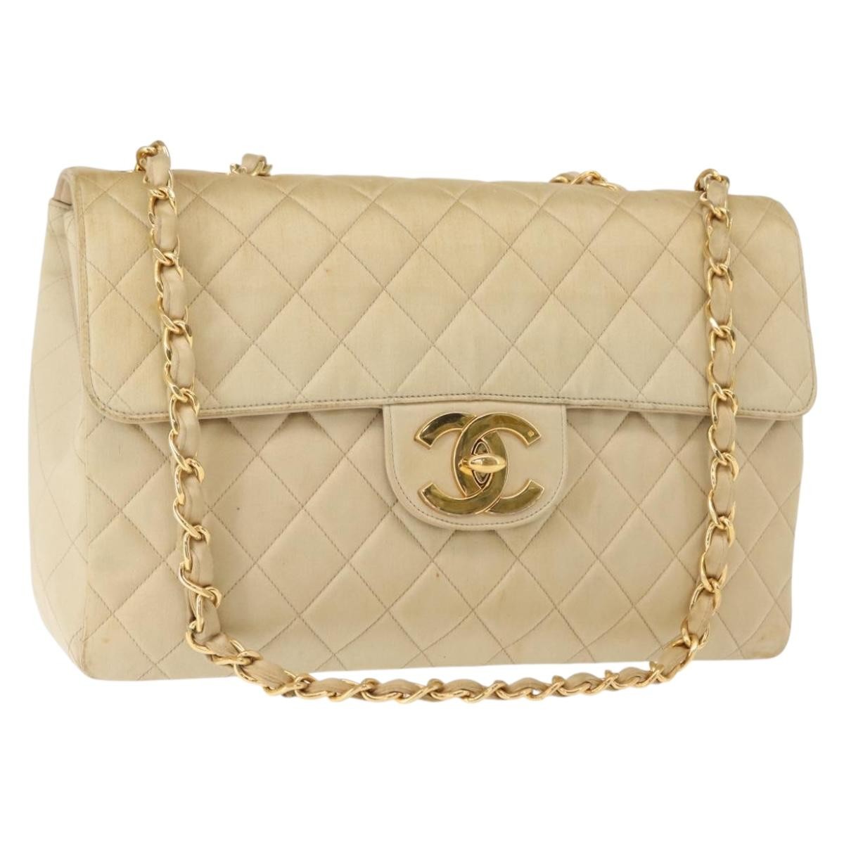 Chanel Vintage Classic Single Flap Bag Silk