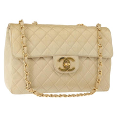 Chanel Vintage Classic Single Flap Bag Silk
