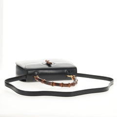 Gucci Vintage Convertible Bamboo Top Handle Bag Leather
