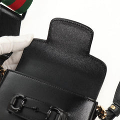 Gucci Vintage Horsebit Shoulder bag Leather