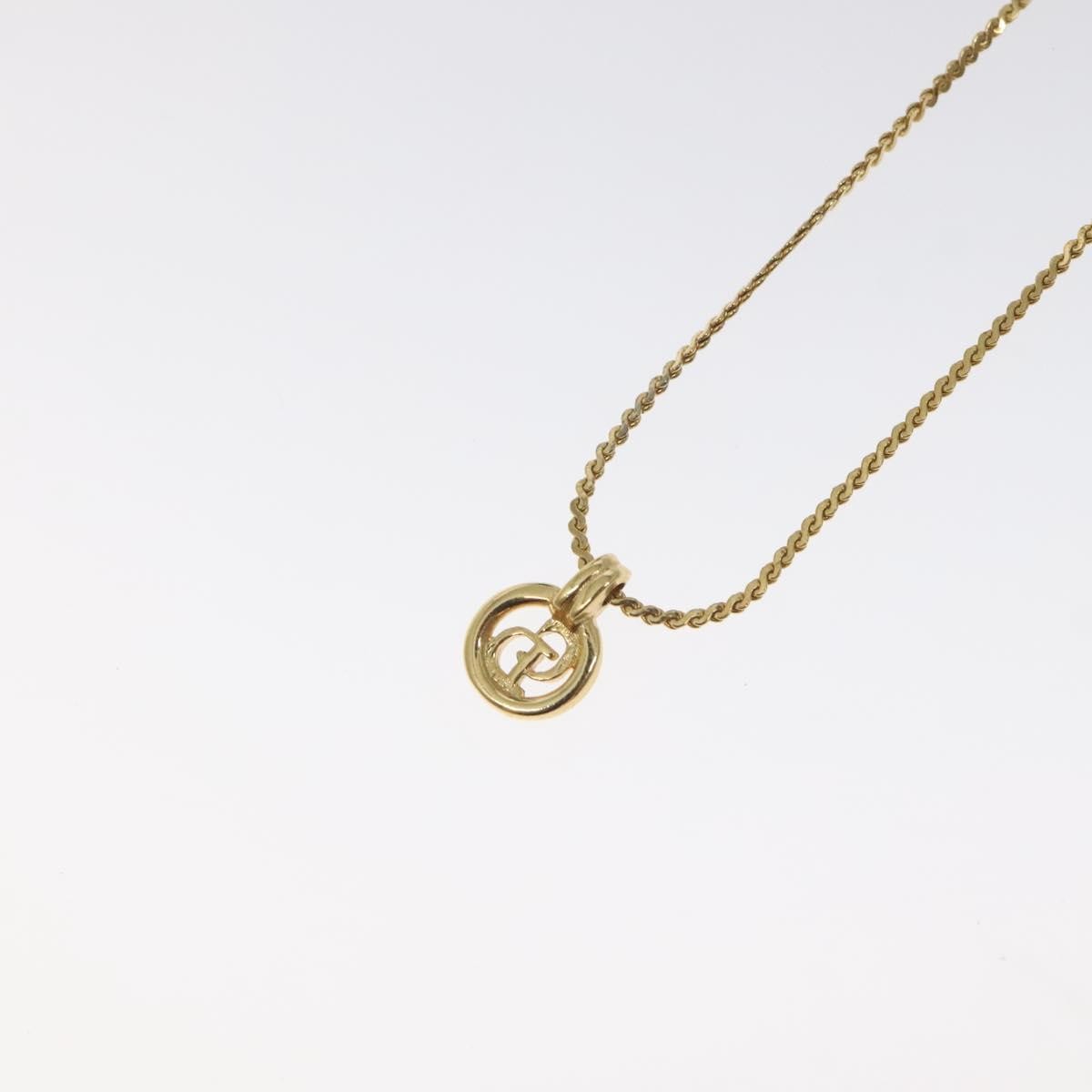 Christian Dior CD Pendant Necklace Gold-plated