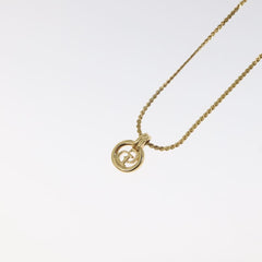 Christian Dior CD Pendant Necklace Gold-plated