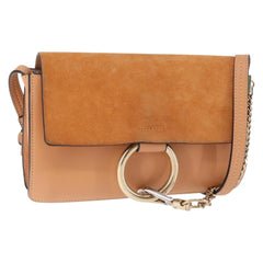 Chloe Faye Shoulder Bag Leather and Suede