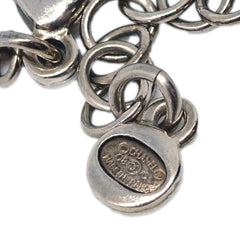 Chanel CC Cluster Drop Pendant Necklace Metal with Crystals