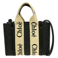 Chloe Woody Convertible Tote Recycled Felt with Leather and Canvas