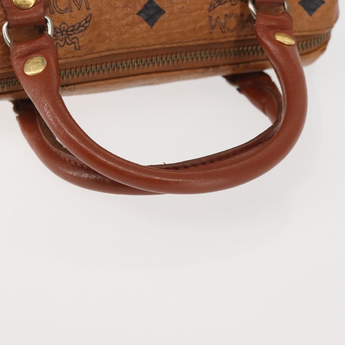 MCM Visetos Handbag Canvas and Leather