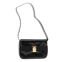 Salvatore Ferragamo Vala Shoulder Bag Patent Leather