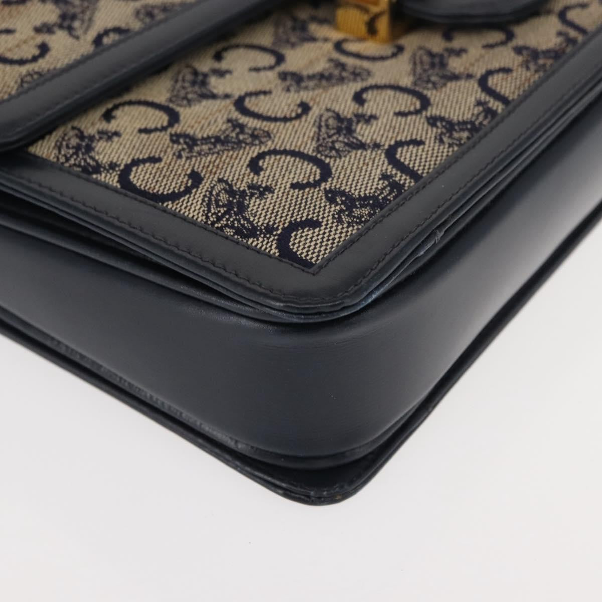 Celine C Sulky Shoulder bag Canvas and Leather