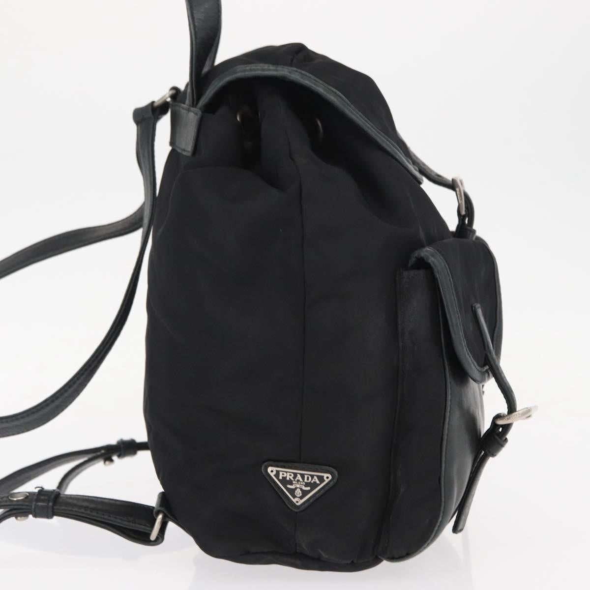 Prada Vela Double Front Pocket Backpack Tessuto with Saffiano Leather