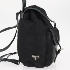 Prada Vela Double Front Pocket Backpack Tessuto with Saffiano Leather