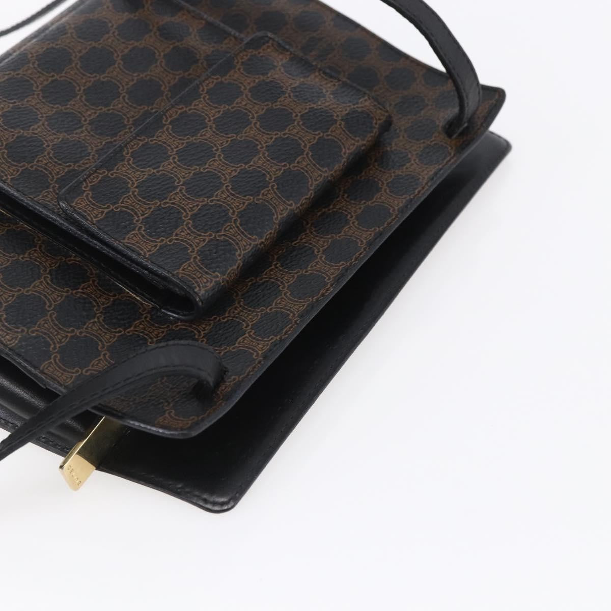 Celine Vintage Macadam Shoulder Bag Canvas