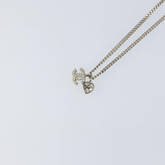Chanel CC and Heart Pendant Necklace Metal
