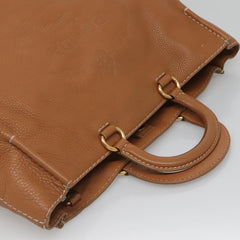 Prada Embossed Logo Convertible Open Tote Vitello Daino