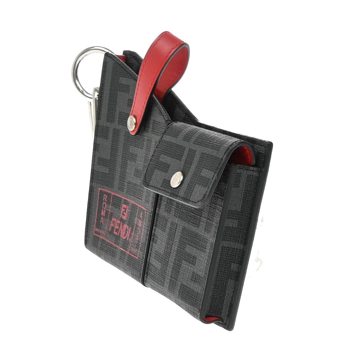 Fendi Charm Key Holder Zucca canvas