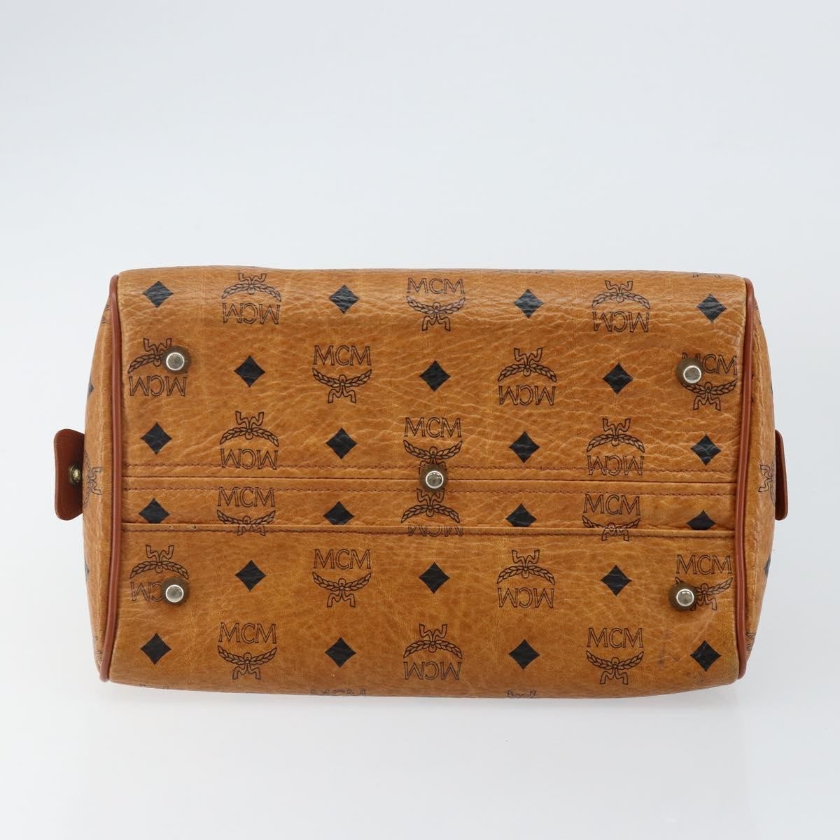 MCM Visetos Handbag Canvas and Leather