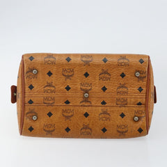 MCM Visetos Handbag Canvas and Leather