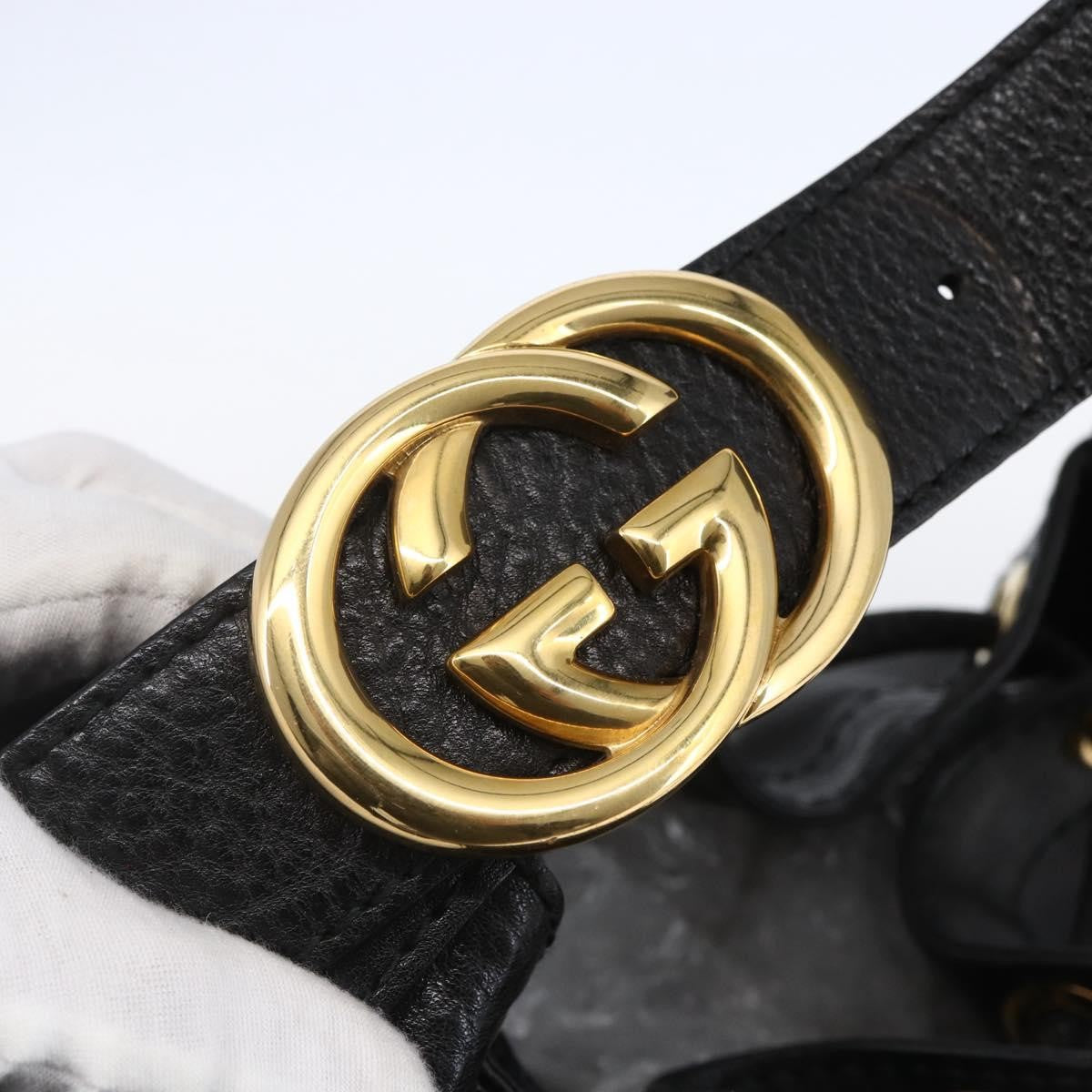 Gucci Interlocking Icon Drawstring Hobo Leather