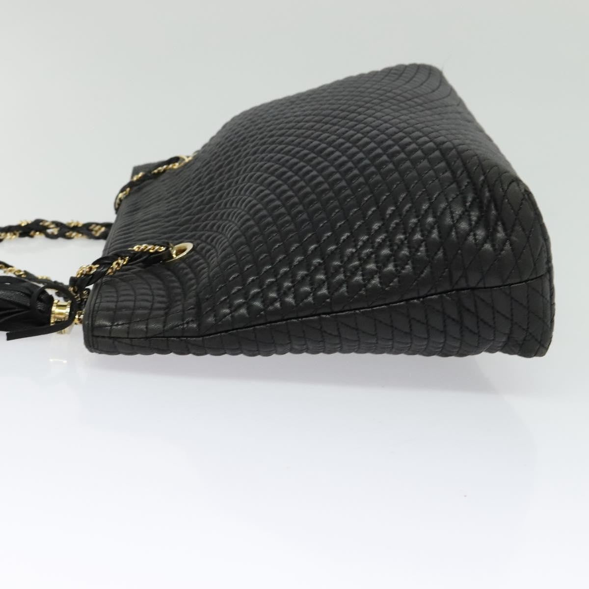 Bally Vintage Chain Shoulder Bag Quilted Leather