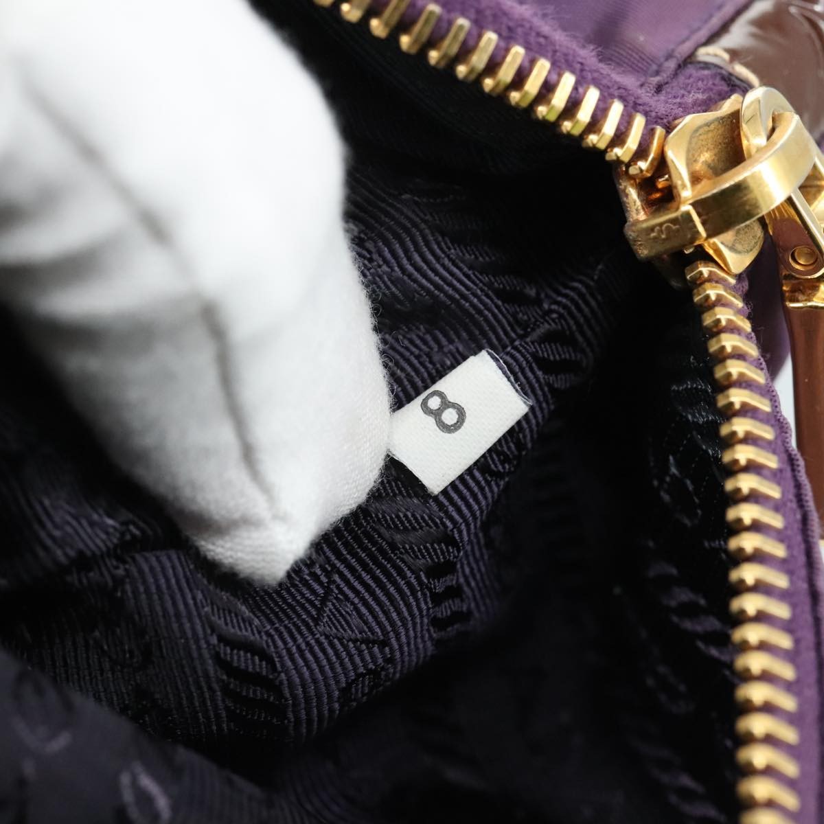 Prada Logo Zip Pouch Tessuto