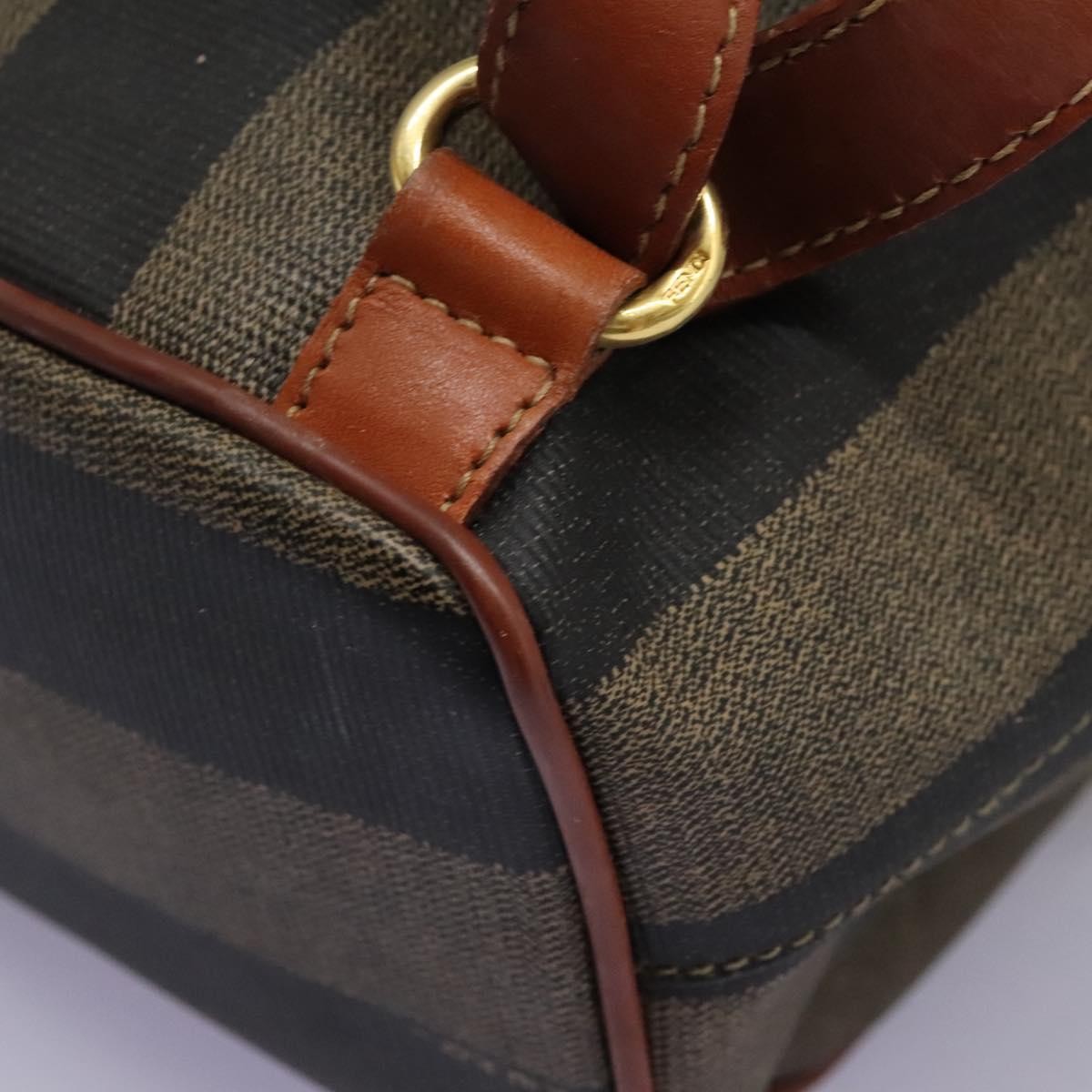 Fendi Pequin Front Pocket Backpack Coated Canvas