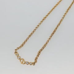 Christian Dior CD Pendant Necklace Gold-plated