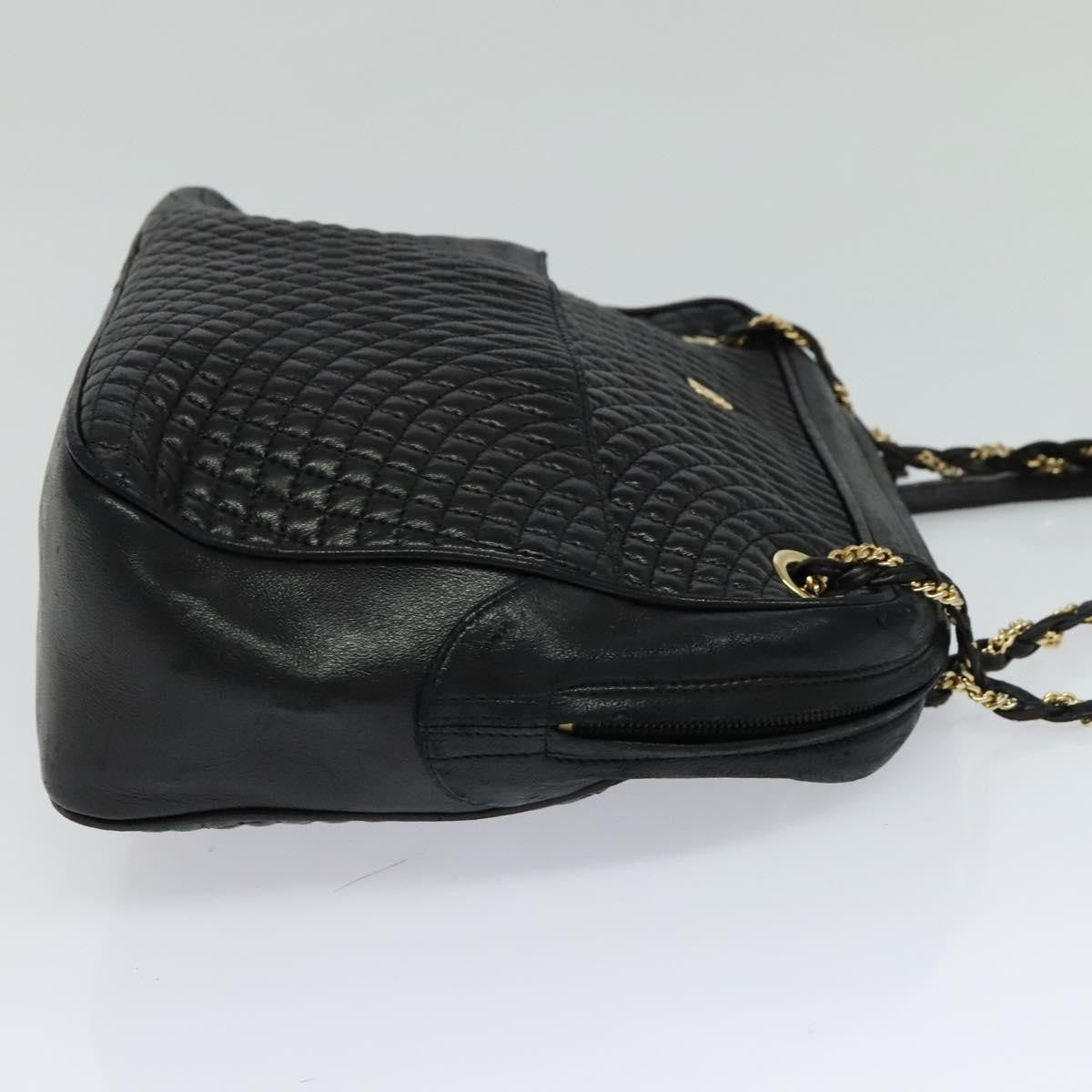 Bally Vintage Chain Shoulder Bag Quilted Leather