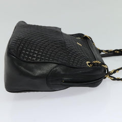 Bally Vintage Chain Shoulder Bag Quilted Leather