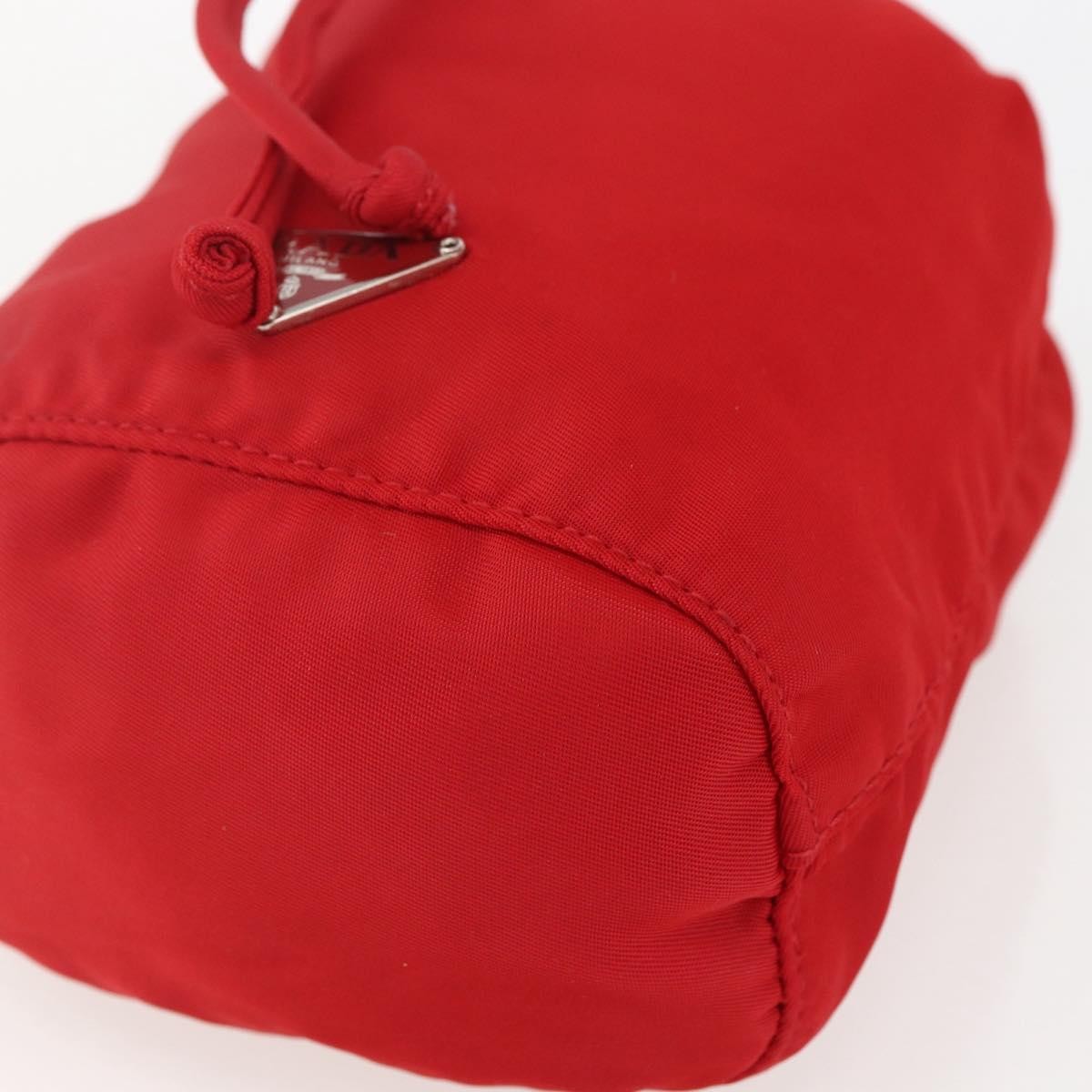 Prada Drawstring Wristlet Bucket Bag Tessuto