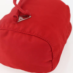 Prada Drawstring Wristlet Bucket Bag Tessuto