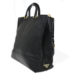Prada Embossed Logo Convertible Open Tote Vitello Daino