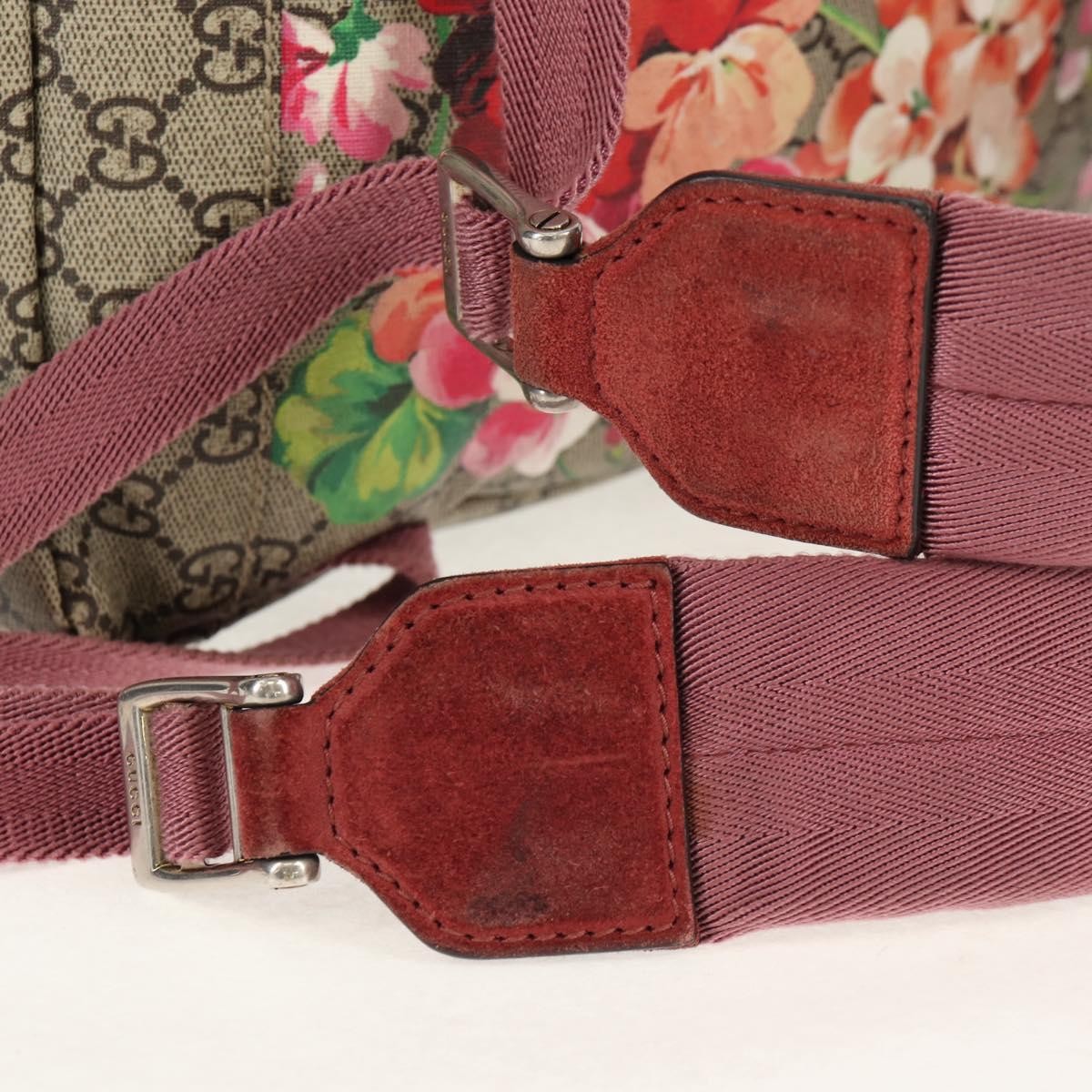 Gucci Buckle Backpack Blooms Print GG Coated Canvas
