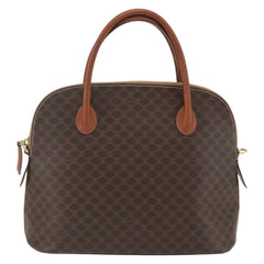 Celine Vintage Macadam Handbag Canvas and Leather