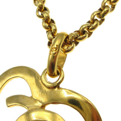 Chanel CC Heart Pendant Necklace Metal