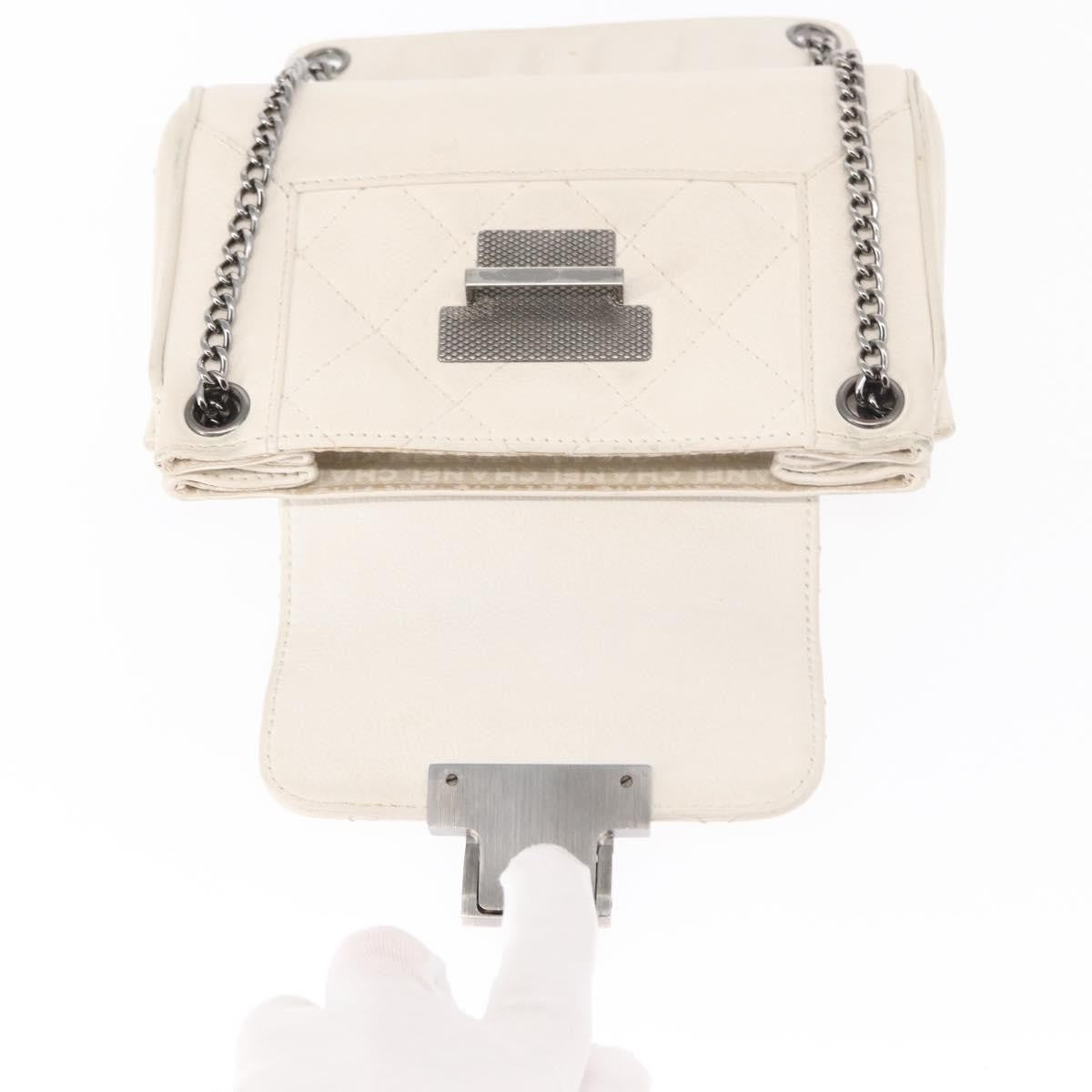 Chanel Accordion Push Lock Flap Bag Quilted Caviar