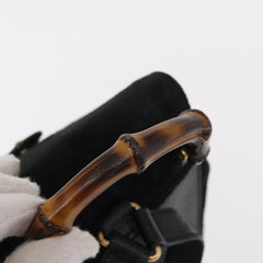 Gucci Vintage Bamboo Backpack Suede