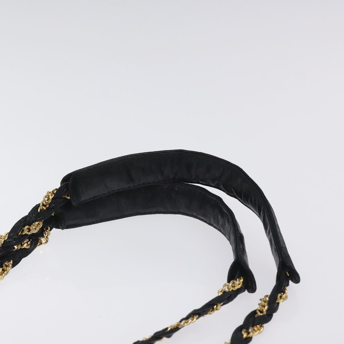 Bally Vintage Chain Shoulder Bag Quilted Leather