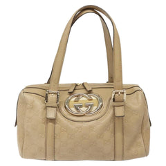 Gucci Vintage Interlocking G Shoulder Bag Leather