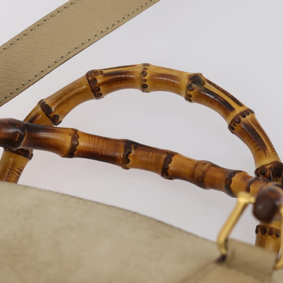 Gucci Vintage Bamboo Handle Bag Suede