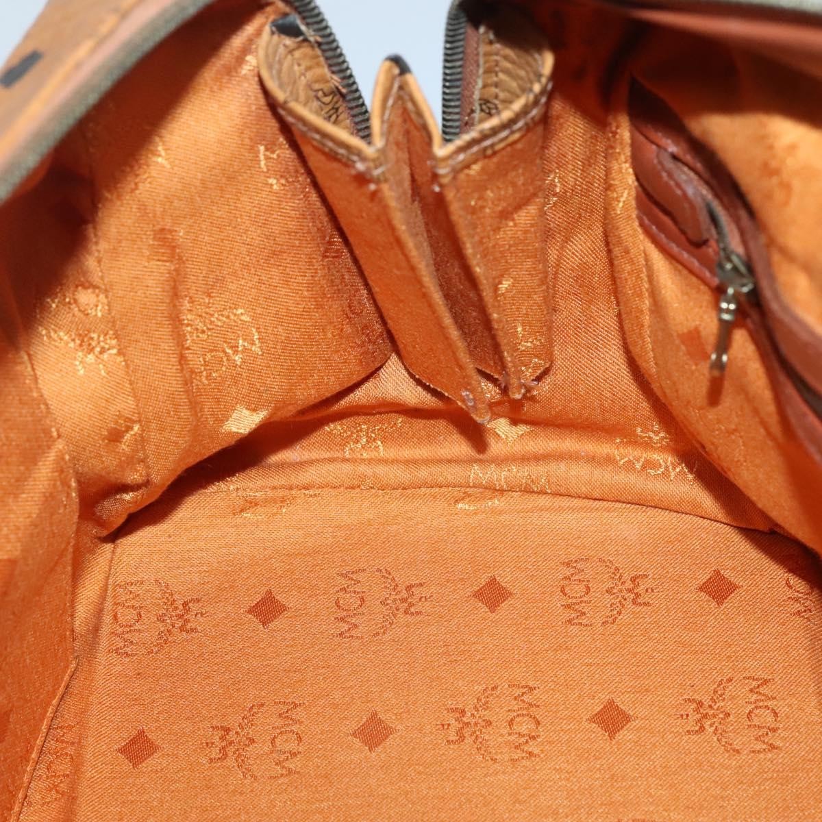 MCM Visetos Handbag Canvas and Leather