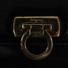 Salvatore Ferragamo Gancini Box Crossbody Bag Patent leather