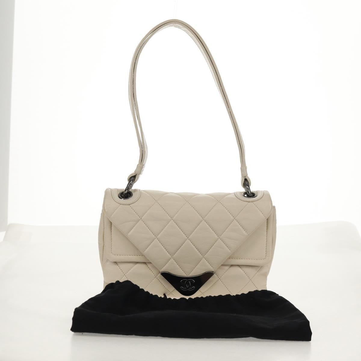 Chanel Padded Envelope Flap Bag Quilted Aged Calfskin