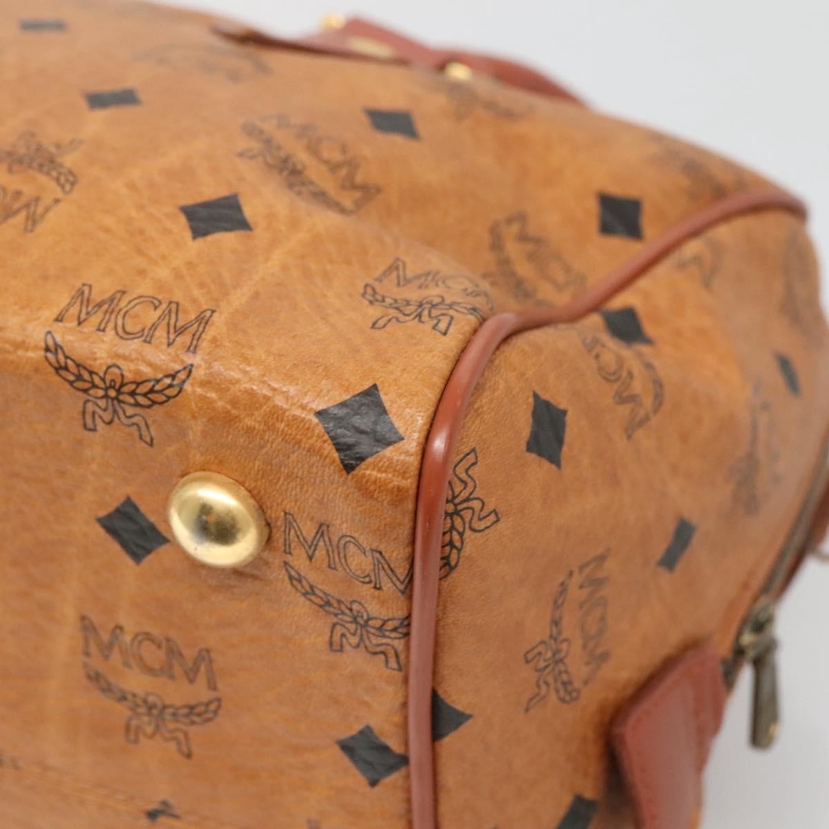 MCM Visetos Handbag Canvas and Leather